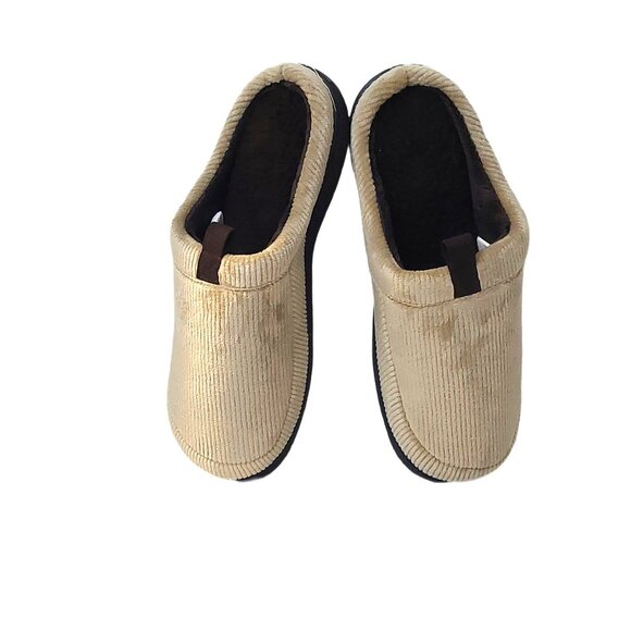 Isotoner Signature Men's Memory Foam Indoor/Outdoor Slippers Pebble Sz L 10.5 - Picture 1 of 8